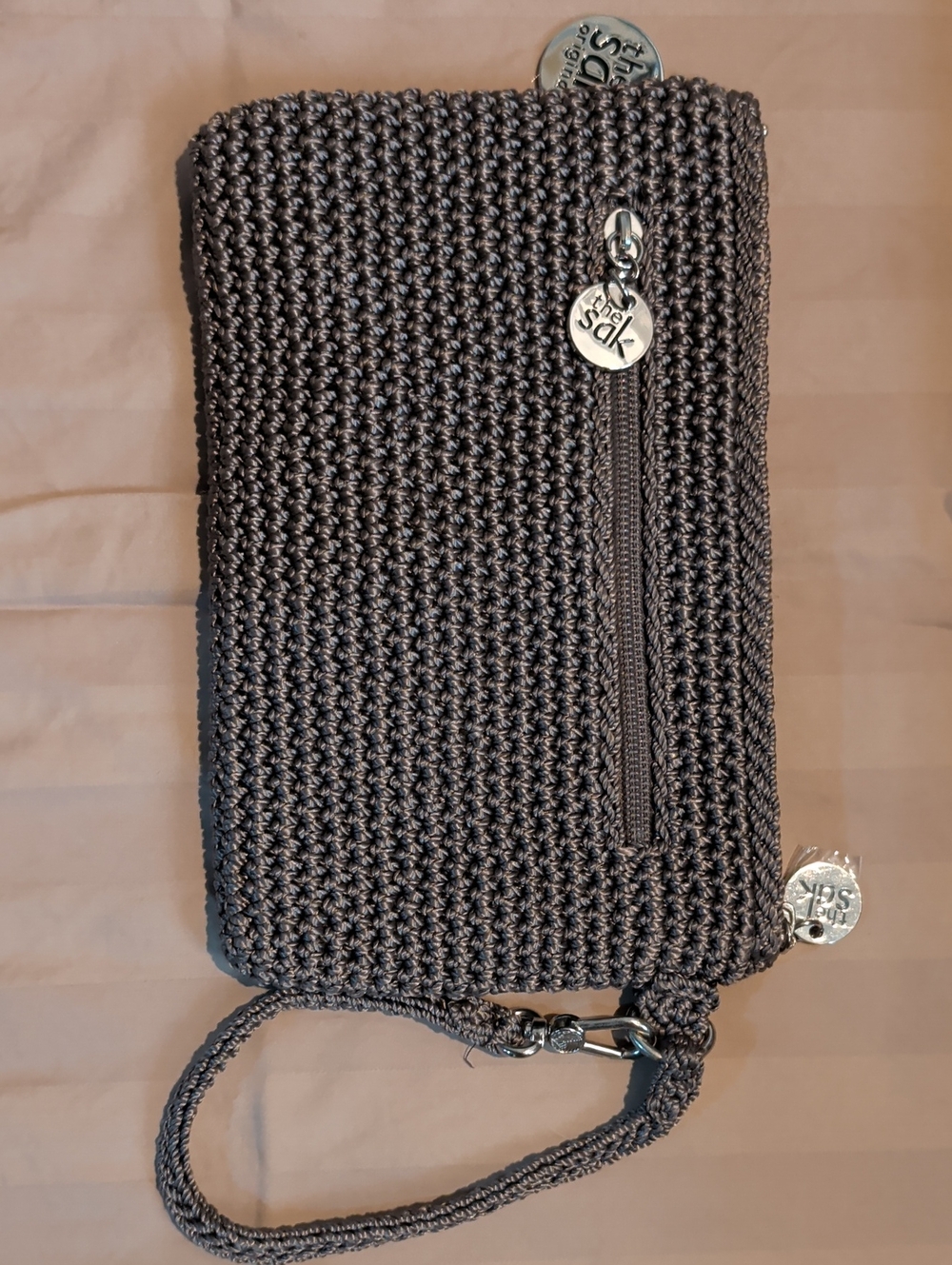 The Sak Brown Crochet Wristlet Clutch